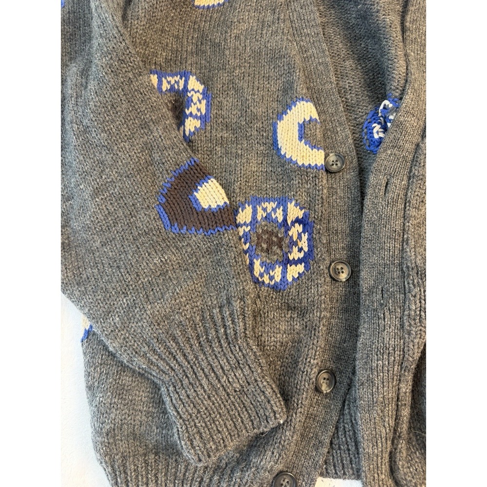 Paul Smith Vintage Women's Knit Button-Up Cardigan Sweater Pockets Geo Sz 3 - Picture 7 of 7